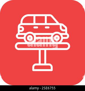 Car lift Vector Icon Design Illustration Stock Vector