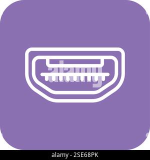 Usb Port Vector Icon Design Illustration Stock Vector