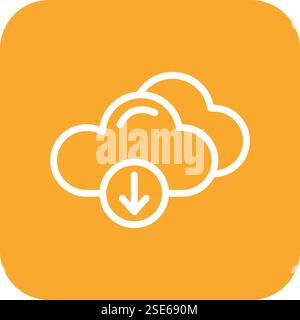 Cloud Download Vector Icon Design Illustration Stock Vector