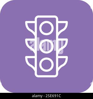 Traffic light Vector Icon Design Illustration Stock Vector