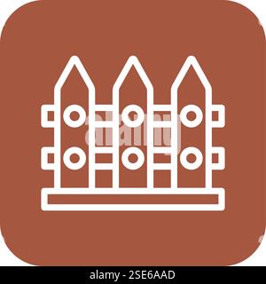 Fence Vector Icon Design Illustration Stock Vector