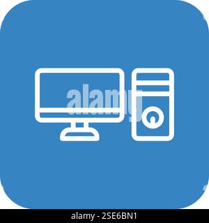 Pc Vector Icon Design Illustration Stock Vector