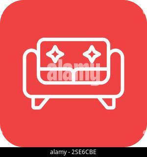 Sofa Vector Icon Design Illustration Stock Vector