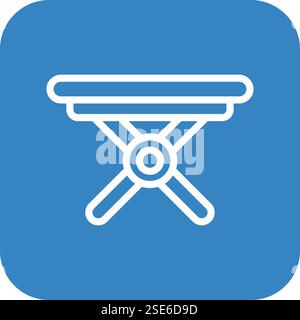 Folding Table Vector Icon Design Illustration Stock Vector