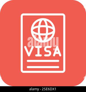 Visa Vector Icon Design Illustration Stock Vector