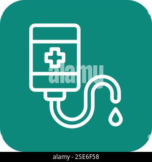 Blood Bag Vector Icon Design Illustration Stock Vector