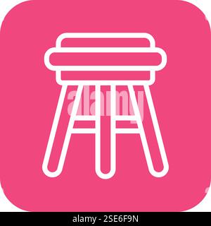 Stool Vector Icon Design Illustration Stock Vector