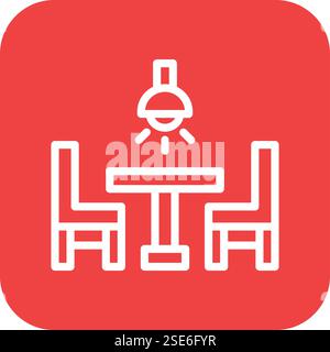 Dining Table Vector Icon Design Illustration Stock Vector