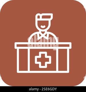 Reception Vector Icon Design Illustration Stock Vector