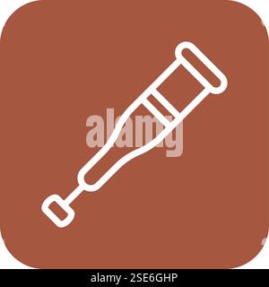 Crutches Vector Icon Design Illustration Stock Vector