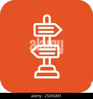 Direction Vector Icon Design Illustration Stock Vector