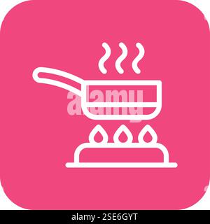 Frying Pan Vector Icon Design Illustration Stock Vector