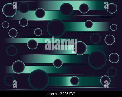 Abstract background with circles , stripes; cool backdrop illustration with shining circles and stripes Stock Vector