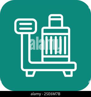 Luggage Scan Vector Icon Design Illustration Stock Vector