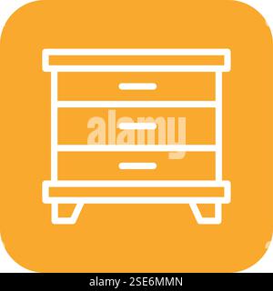 Cabinet Vector Icon Design Illustration Stock Vector