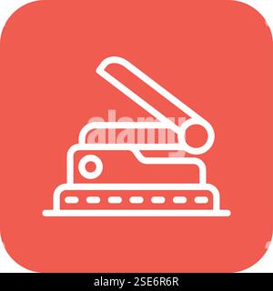 Hole Puncher Vector Icon Design Illustration Stock Vector
