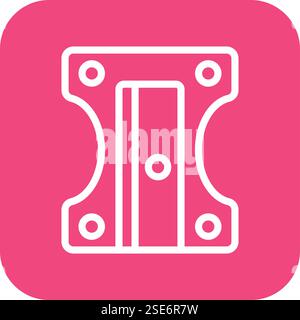 Pencil Sharpener Vector Icon Design Illustration Stock Vector