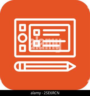 Graphic Tablet Vector Icon Design Illustration Stock Vector