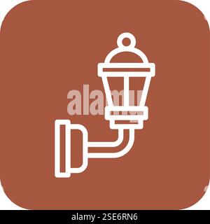 Wall Lamp Vector Icon Design Illustration Stock Vector