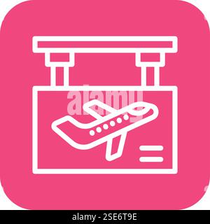 Boarding Gate Vector Icon Design Illustration Stock Vector