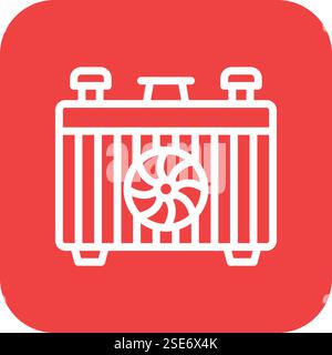 Car radiator Vector Icon Design Illustration Stock Vector