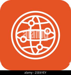 World Wide Vector Icon Design Illustration Stock Vector