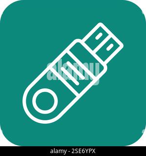 Flash Disk Vector Icon Design Illustration Stock Vector
