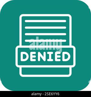 Denied Vector Icon Design Illustration Stock Vector