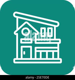 Villa Vector Icon Design Illustration Stock Vector