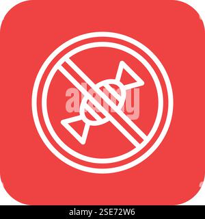 No Sugar Vector Icon Design Illustration Stock Vector