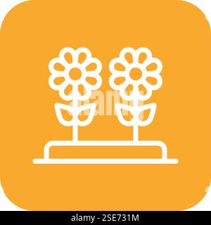 Flowers Vector Icon Design Illustration Stock Vector