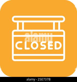 Closed Vector Icon Design Illustration Stock Vector