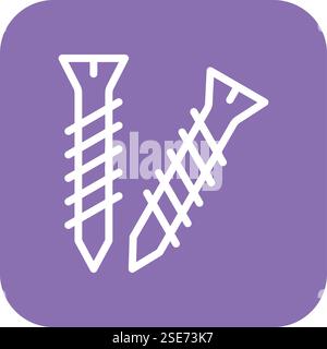 Screw Vector Icon Design Illustration Stock Vector
