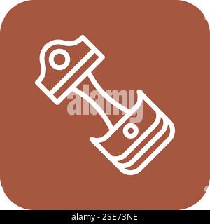 Piston Vector Icon Design Illustration Stock Vector