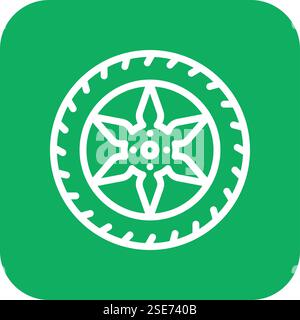 Wheel Vector Icon Design Illustration Stock Vector