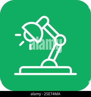 Desk Lamp Vector Icon Design Illustration Stock Vector