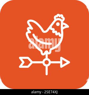 Weather Vane Vector Icon Design Illustration Stock Vector