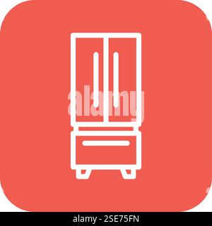 Fridge Vector Icon Design Illustration Stock Vector