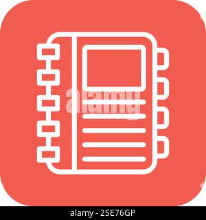Diary Vector Icon Design Illustration Stock Vector