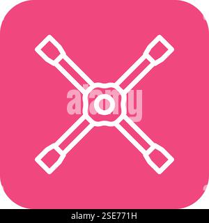 Lug wrench Vector Icon Design Illustration Stock Vector