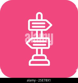Signage Vector Icon Design Illustration Stock Vector