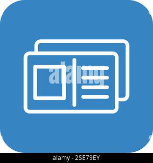 Postcard Vector Icon Design Illustration Stock Vector