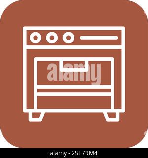 Cooking Stove Vector Icon Design Illustration Stock Vector