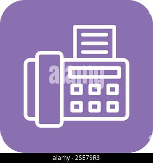 Fax Machine Vector Icon Design Illustration Stock Vector