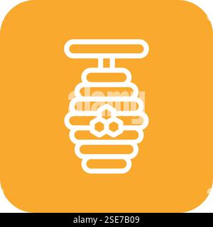 Honey Bee Vector Icon Design Illustration Stock Vector