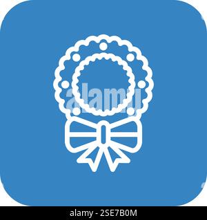 Wreath Vector Icon Design Illustration Stock Vector