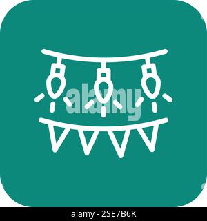 Garland Vector Icon Design Illustration Stock Vector