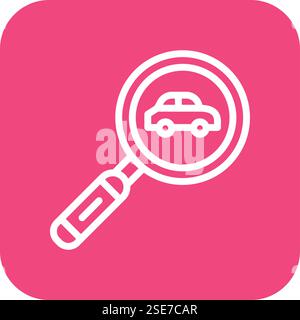 Car services search Vector Icon Design Illustration Stock Vector