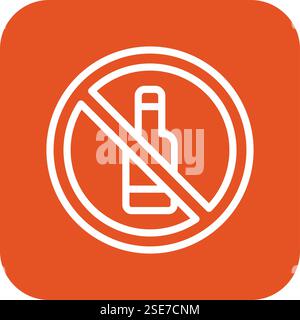 No Alcohol Vector Icon Design Illustration Stock Vector