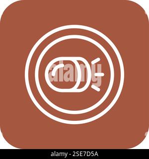 Headlight Vector Icon Design Illustration Stock Vector